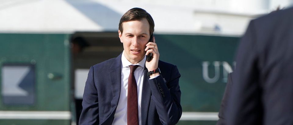 White House adviser Kushner departs on travel to Michigan from Joint Base Andrews in Maryland