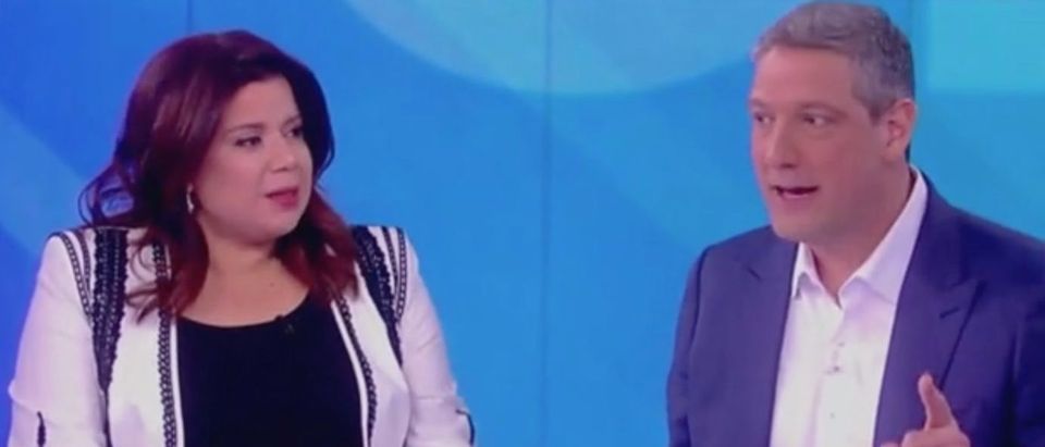 Ana Navarro and Democratic Ohio Rep. Tim Ryan appear on "The View," 4/4/2019. Screen Shot/ABC