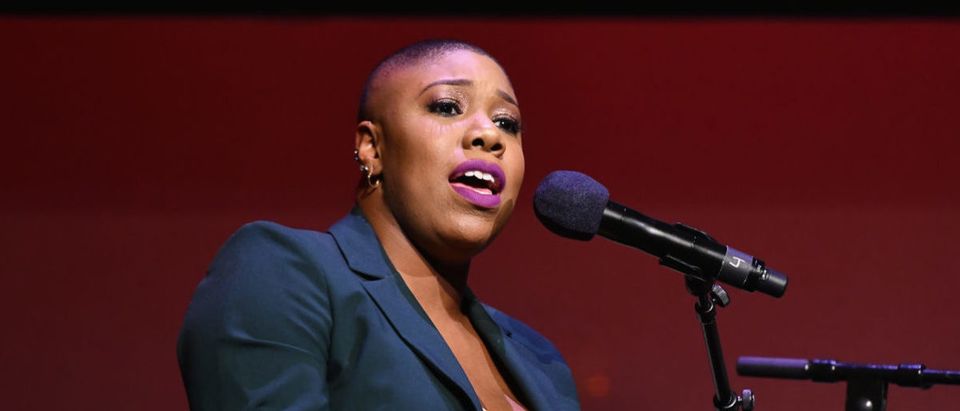 Symone Sanders speaks onstage during Global Citizen Week: At What Cost? at The Apollo Theater on September 23, 2018 in New York City. Noam Galai/Getty Images for Global CitizenGlobal Citizen Week: At What Cost?