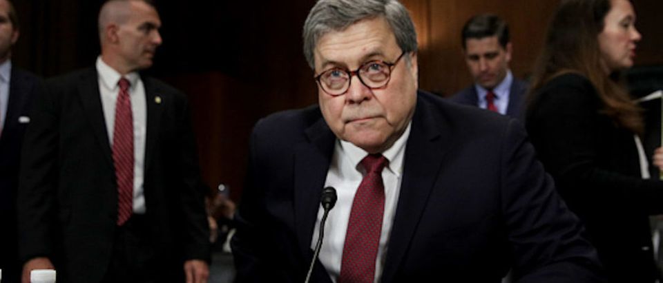 U.S. Attorney General William Barr arrives to testify before the Senate Judiciary Committee May 1, 2019 in Washington, D.C. (Photo by Alex Wong/Getty Images)