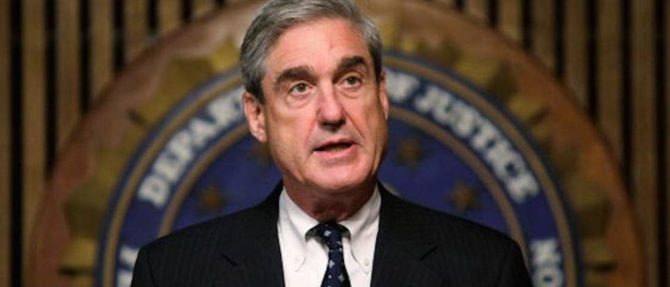 FBI Director Robert Mueller speaks during a news conference at the FBI headquarters June 25, 2008 in Washington, DC