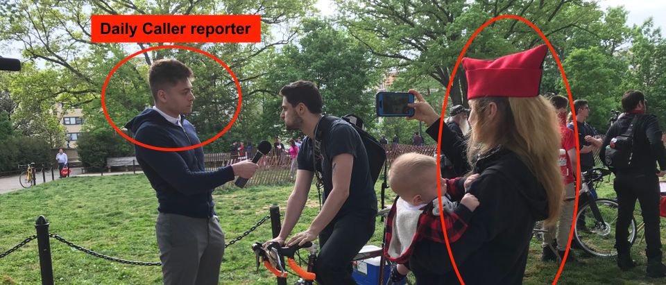 The Daily Caller at the DC May Day strike