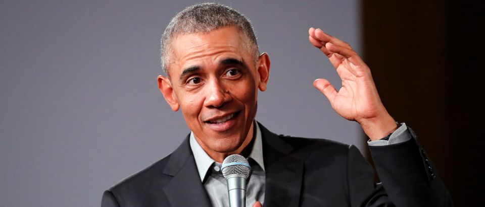 Former U.S. President Barack Obama addresses young leaders in Berlin