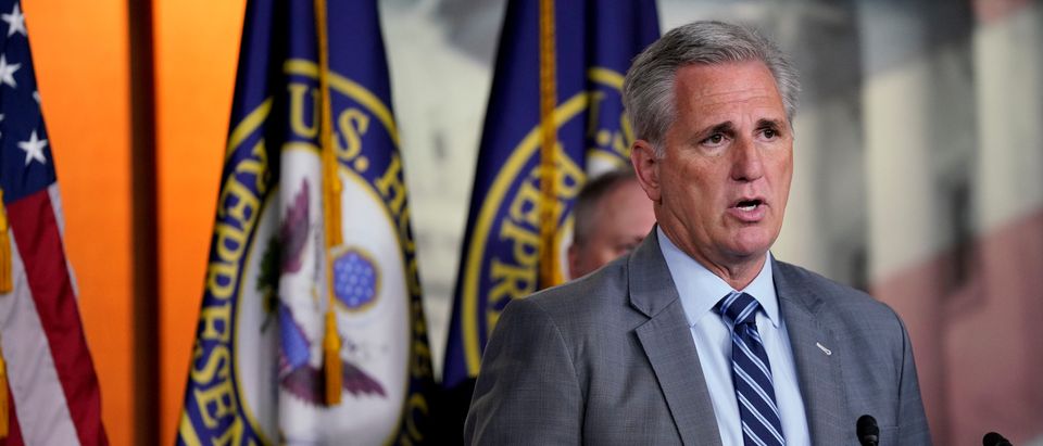 House Minority Leader Kevin McCarthy speaks at a news conference on Capitol Hill in Washington, U.S., May 8, 2019. REUTERS/Aaron P. Bernstein