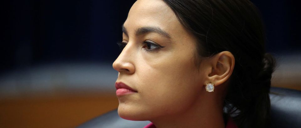 U.S. Rep Alexandria Ocasio-Cortez (D-NY) listens during a House Oversight and Government Reform hearing on the "Trump Administration's Response to the Drug Crisis-Part II" on Capitol Hill in Washington, U.S., May 9, 2019. REUTERS/Leah Millis