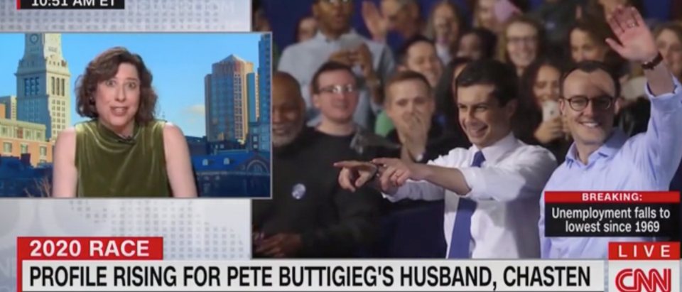 CNN guest argues that Chasten Buttigieg is a traditional spouse. Screen Shot/CNN