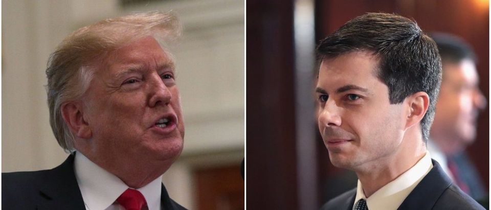 Left: Donald Trump (Getty Images), Right: Pete Buttigieg (Getty Images)