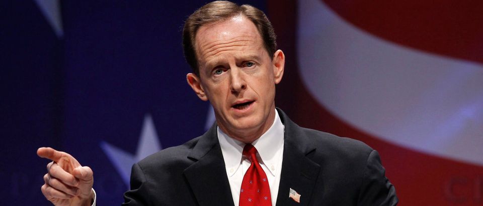 U.S. Senator Toomey speaks to the 38th annual Conservative Political Action Conference meeting in Washington DC