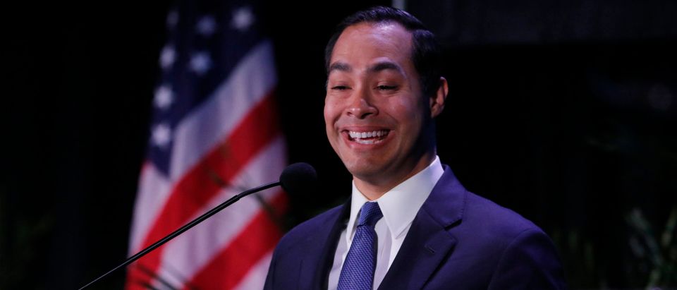 Democratic presidential candidate former U.S. HUD Secretary Julián Castro speaks at the Democratic presidential candidates NALEO Candidate Forum on June 21, 2019 in Miami, Florida. (Photo by Joe Skipper/Getty Images)