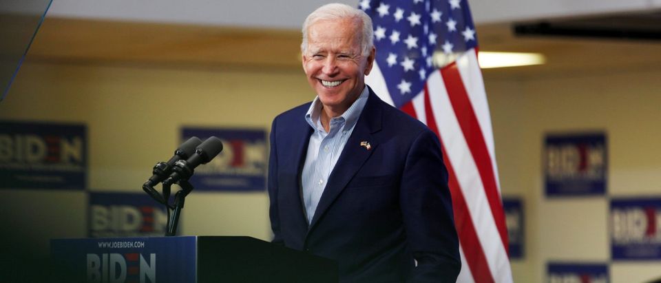 Democratic 2020 U.S. presidential candidate and former Vice President Joe Biden speeks at an event at the Mississippi Valley Fairgrounds in Davenport REUTERS/Jordan Gale - RC19ADDB0390