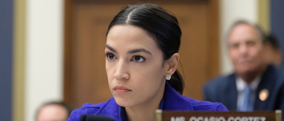 Rep. Alexandria Ocasio-Cortez (D-NY) listens during a House Financial Services Committee hearing on April 10, 2019 in Washington, DC. (Alex Wroblewski/Getty Images)