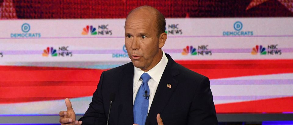 Former US Representative for Maryland's 6th congressional district John Delaney speaks during the first Democratic primary debate of the 2020 presidential campaign season hosted by NBC News (JIM WATSON/AFP/Getty Images)