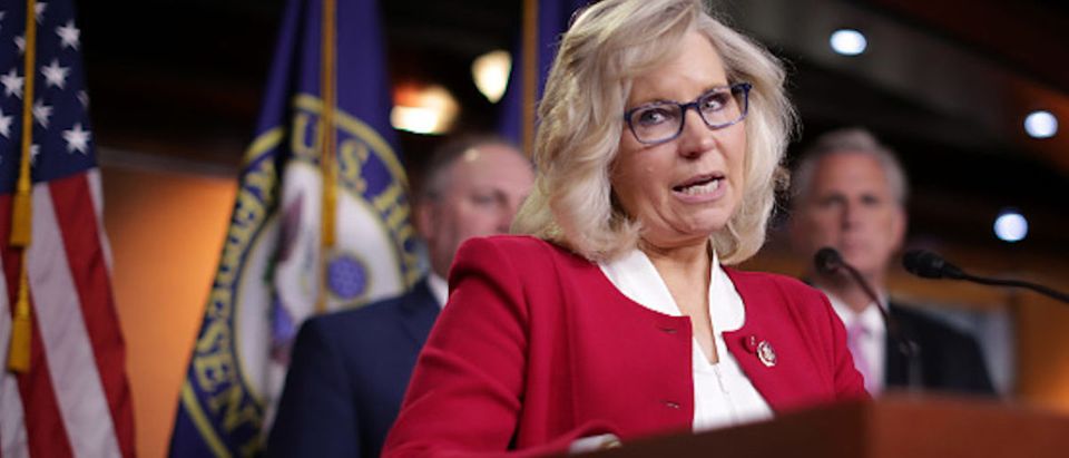House Republican Conference Chair Liz Cheney (R-WY) and fellow GOP House leaders hold a news conference following their weekly Republican Conference at the U.S. Capitol June 11, 2019 in Washington, DC
