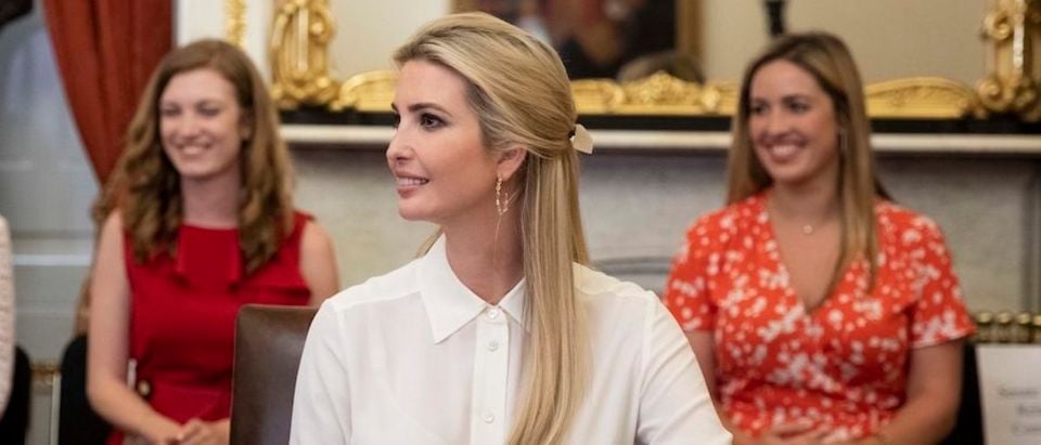 Senior White House Advisor Ivanka Trump speaks during a roundtable discussion with the Senate Foreign Relations Subcommittee on the U.S. strategy for implementing the The Women, Peace, and Security Act," on Capitol Hill on June 11, 2019 in Washington, DC. U.S. With this legislation, the U.S. hopes to increase women's leadership in political and civil life by ensuring that women are empowered and have the resources needed to participate in political processes including preventing and resolving conflict negotiations (Photo by Anna Moneymaker/Getty Images)