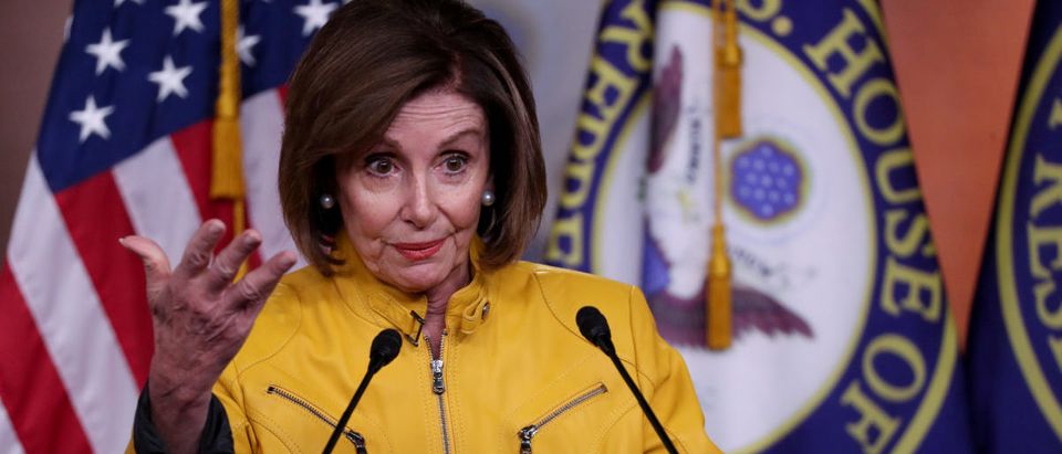 U.S. House Speaker Nancy Pelosi (D-CA) holds her weekly news conference on Capitol Hill in Washington, U.S. June 13, 2019. REUTERS/Jonathan Ernst