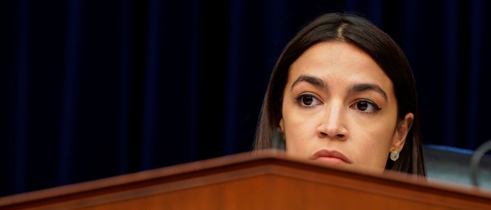 Rep. Alexandria Ocasio-Cortez (D-NY), acting as chairman of the Civil Rights and Civil Liberties Subcommittee, listens to testimony during a hearing on "Confronting White Supremacy (Part I): The Consequences of Inaction" on Capitol Hill in Washington, U.S., May 15, 2019. REUTERS/Joshua Roberts