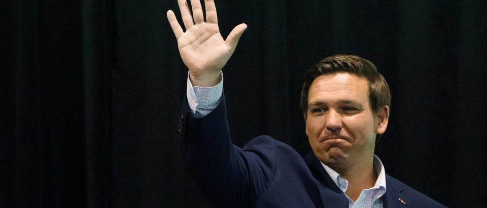 Republican candidate for Governor Ron DeSantis attends a campaign rally in Lakeland