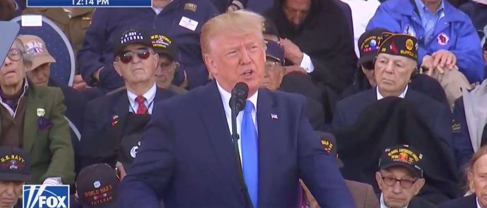 President Donald Trump Delivers D-Day Commemoration Speech On 75th Anniversary (Fox News Screenshot)