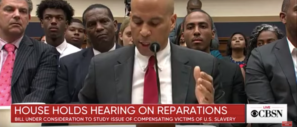 Cory Booker hearing on reparations/ YouTube/ Daily Caller