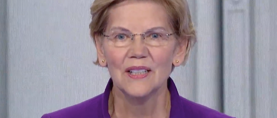 Elizabeth Warren 2020 Dem Debates Mic Issues/ NBC/ YouTube
