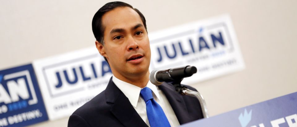 Former HUD Secretary and Democratic presidential candidate Julian Castro speaks to members of the media in Miami