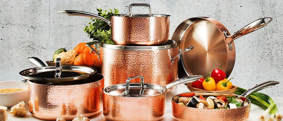 Copper Chef 10-piece Cerami-Tech Non-Stick Cookware Set on QVC 