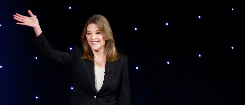 Democratic 2020 U.S. presidential candidate author Marianne Williamson takes the stage ahead of the second 2020 Democratic U.S. presidential debate in Detroit, Michigan, U.S., July 30, 2019. (Photo: REUTERS/Lucas Jackson)