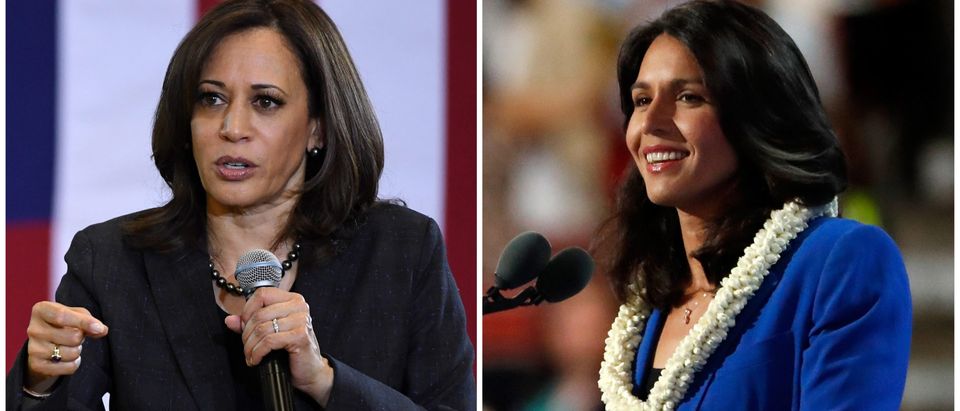 Kamala Harris and Tulsi Gabbard side-by-side photo/ Getty Images collage