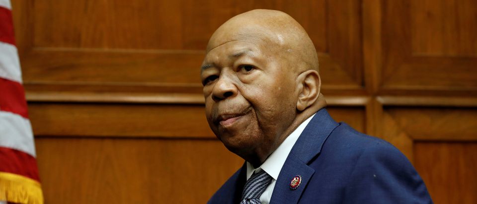 House Oversight and Reform Committee chairman Rep. Elijah Cummings arrives at the committee contempt votes on whether to find Attorney General William Barr and Commerce Secretary Wilbur Ross in contempt of Congress for withholding Census documents on Capitol Hill in Washington, U.S., June 12, 2019. REUTERS/Yuri Gripas/File Photo