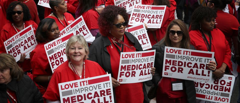 Progressive Democrats of America Hold A 'Medicare For All' Rally Outside PhRMA Headquarters