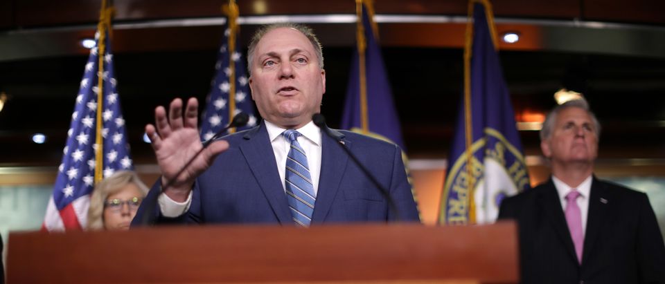 House Minority Whip Steve Scalise speaks during a news conference following the weekly Republican Conference at the U.S. Capitol June 11, 2019 in Washington, D.C. (Photo by Chip Somodevilla/Getty Images)