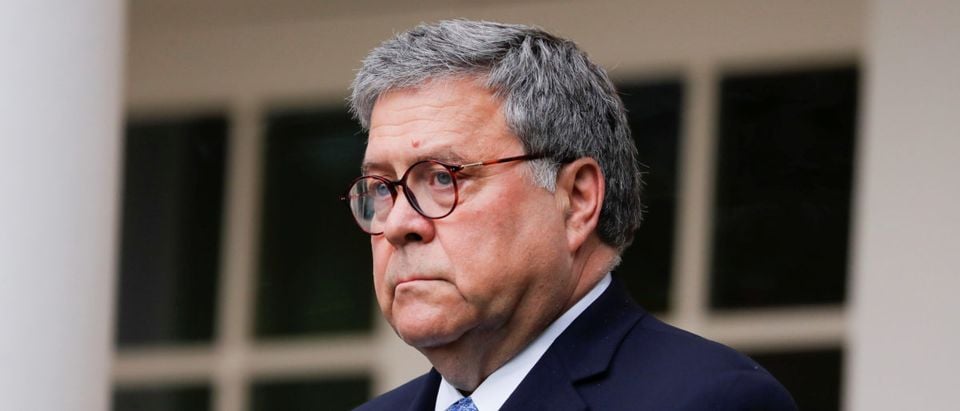 U.S. Attorney General Bill Barr waits to describe the Trump administration's effort to gain citizenship data during the 2020 census during an event with the president in the Rose Garden of the White House in Washington, U.S., July 11, 2019. REUTERS/Carlos Barria -