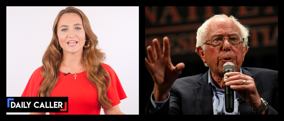 Christianne Allen and Bernie Sanders. Daily Caller