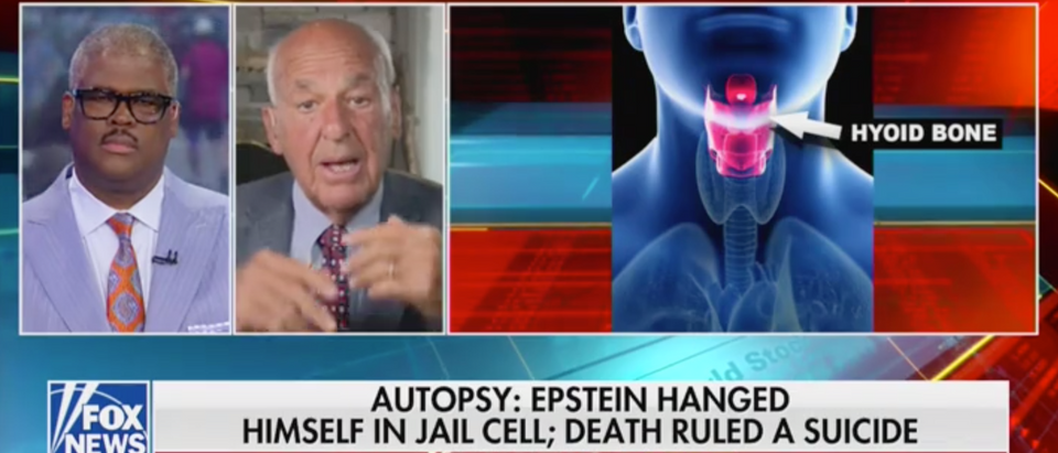 Forensic pathologist Cyril Wecht responds to Epstein's death being ruled a suicide. Screen Shot/Fox News