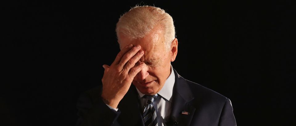 DES MOINES, IOWA - JULY 15: Democratic presidential candidate former U.S. Vice President Joe Biden pauses as he speaks during the AARP and The Des Moines Register Iowa Presidential Candidate Forum at Drake University on July 15, 2019 in Des Moines, Iowa. Twenty Democratic presidential candidates are participating in the forums that will feature four candidate per forum, to be held in cities across Iowa over five days. (Photo by Justin Sullivan/Getty Images)
