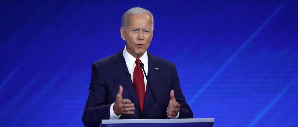 Democratic presidential candidate former Vice President Joe Biden speaks during the Democratic Presidential Debate at Texas Southern University's Health and PE Center on September 12, 2019 in Houston, Texas. (Win McNamee/Getty Images)