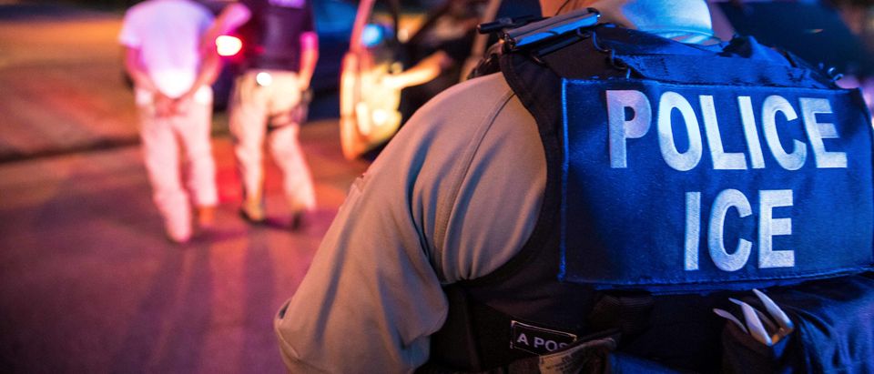 U.S. Immigration and Customs Enforcement officers carry out a raid as part of Operation Cross Check in Sherman, Texas, U.S., on June 20, 2019. Picture taken on June 20, 2019. Courtesy Charles Reed/U.S. Immigration and Customs Enforcement/Handout via REUTERS