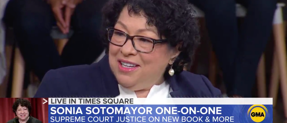Justice Sonia Sotomayor speaks to "Good Morning America" on Sept. 3, 2019.