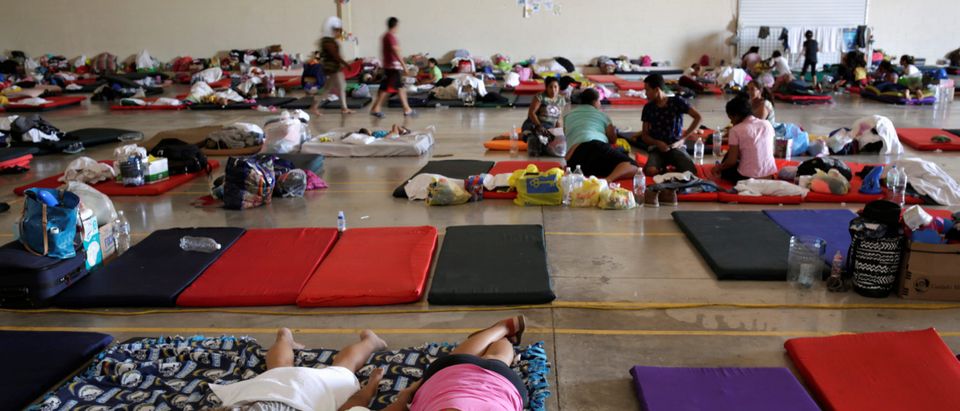 Migrants who returned to Mexico from the U.S. under the Migrant Protection Protocols, rest at a migrant shelter run by the federal government in Ciudad Juarez