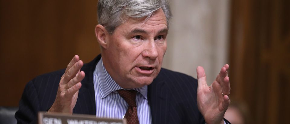 Sen. Sheldon Whitehouse (D-RI) questions EPA administrator Andrew Wheeler during his confirmation hearing on January 16, 2019. (Chip Somodevilla/Getty Images)