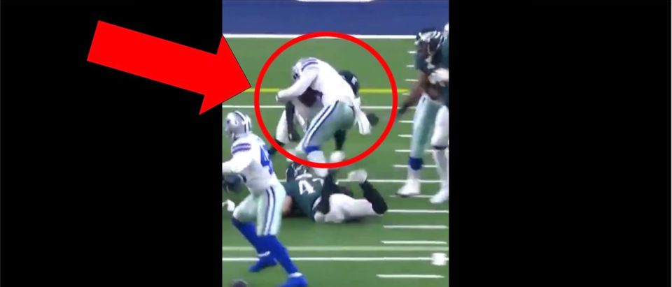 Watch: Cowboys RB Ezekiel Elliott crushes Malcolm Jenkins on run