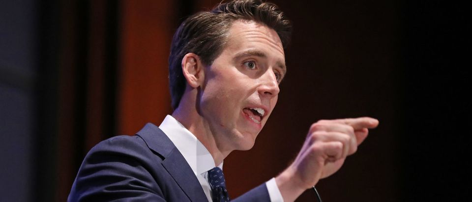 Sen. Josh Hawley addresses the Faith and Freedom Coalition's Road to Majority Policy Conference at the U.S. Capitol Visitor's Center Auditorium June 27, 2019 in Washington, D.C. (Photo by Chip Somodevilla/Getty Images)