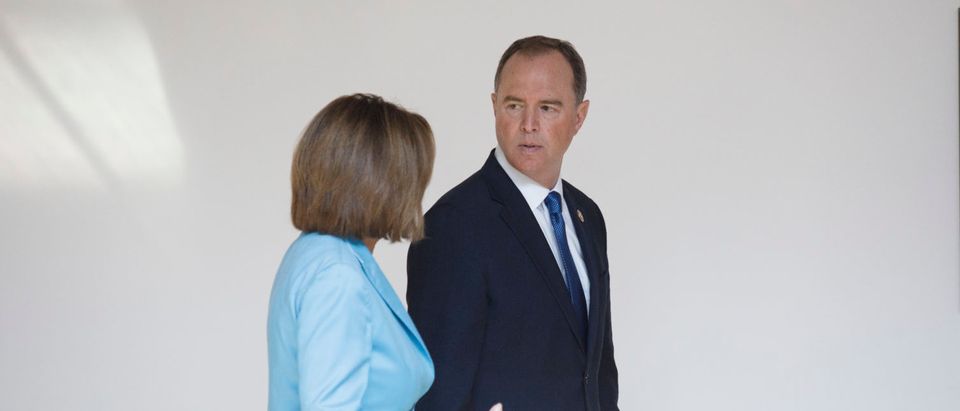 Rep. Adam Schiff Joins Nancy Pelosi At Her Weekly News Conference On Capitol Hill