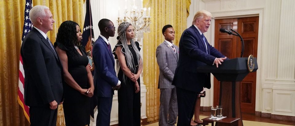 President Trump Addresses Young Black Leadership Summit At The White House