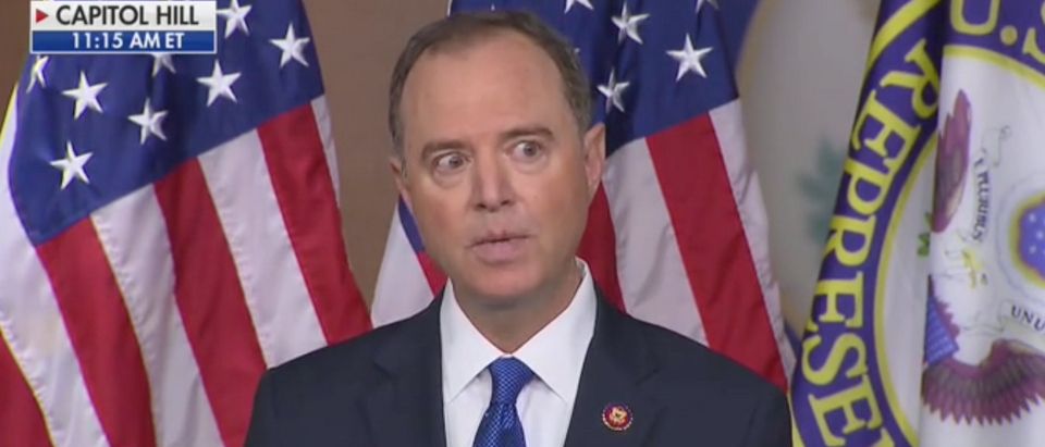 Adam Schiff holds joint press conference with Nancy Pelosi. Screen Shot/Fox News