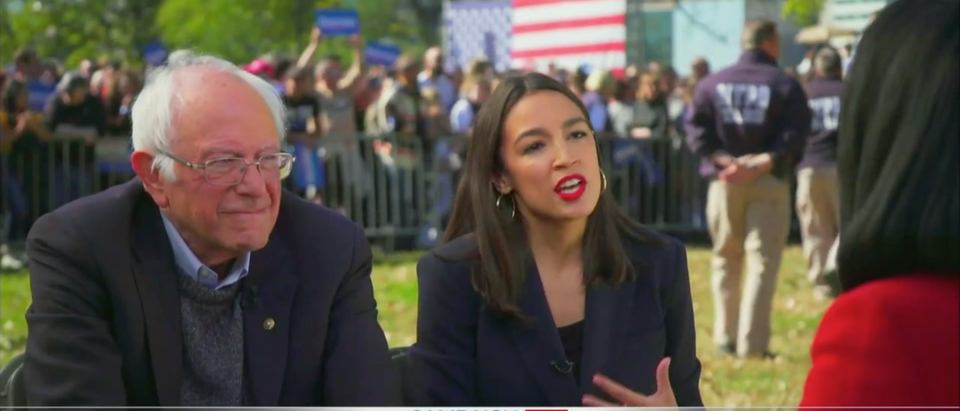 Alexandria Ocasio-Cortez said that she is endorsing Bernie Sanders because it shows that America needs to cross racial lines. (Screenshot CBS This Morning)