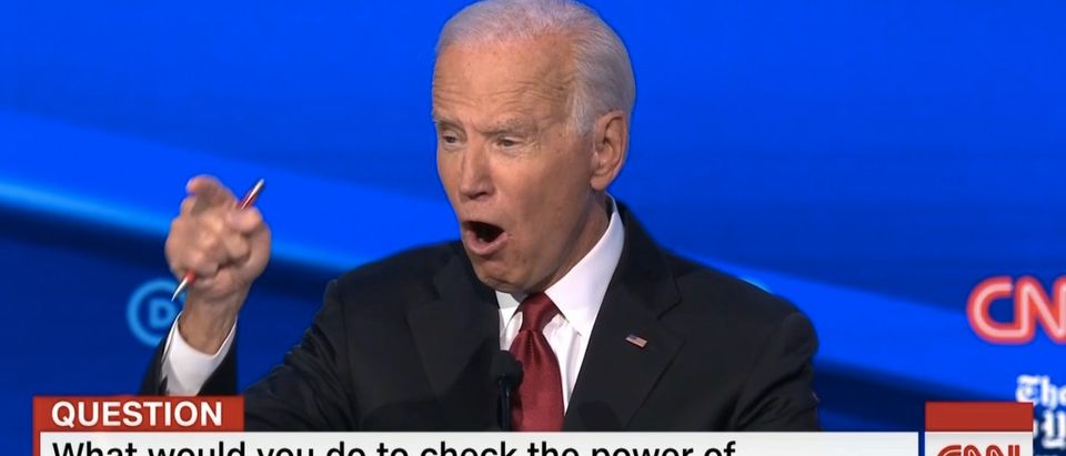Joe Biden suggests returning troops to Syria. (Screenshot/CNN)