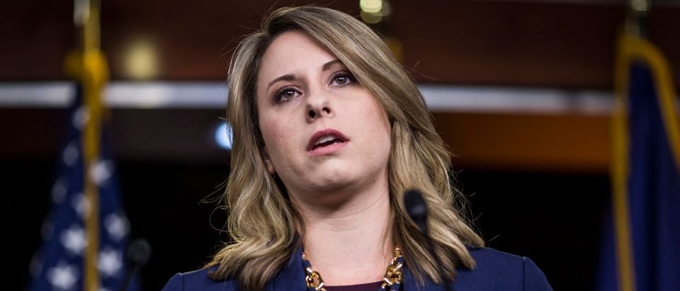 Rep. Katie Hill is pictured. (Zach Gibson/Getty Images)