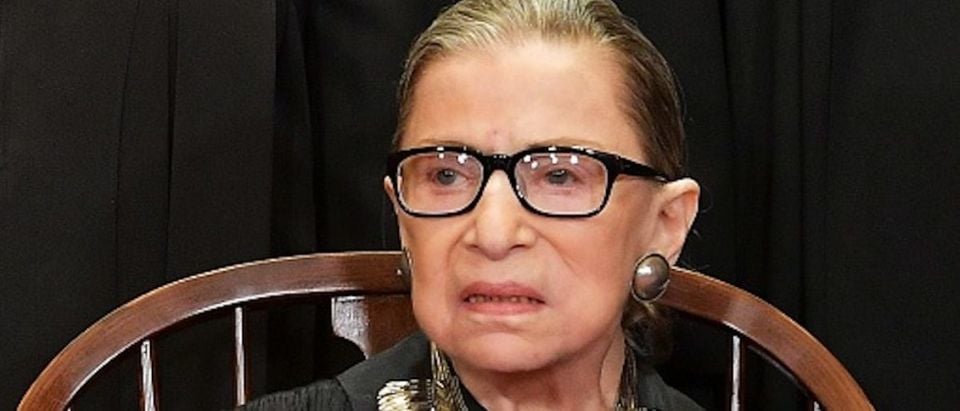 Ruth Bader Ginsburg poses for the official photo at the Supreme Court in Washington, DC on November 30, 2018