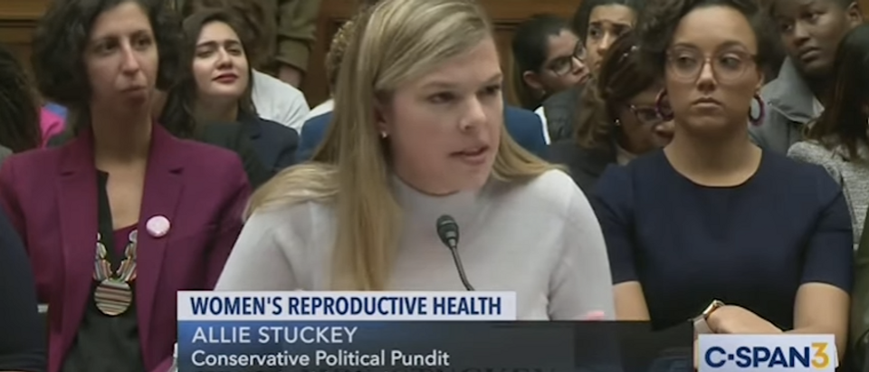 Conservative commentator and "Relatable" podcast host Allie Beth Stuckey said Thursday that abortion is "tearing a child apart limb by limb." (Screenshot/ YouTube)